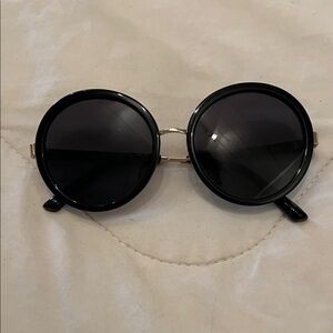 Aldo Black Round Sunglasses